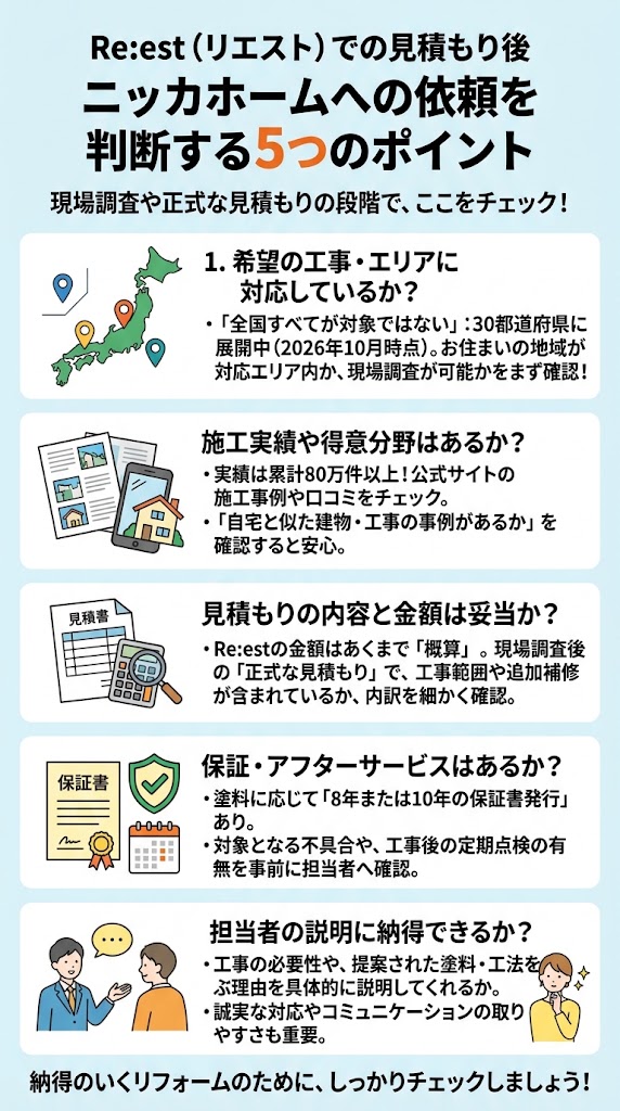 Re:est(リエスト)でリフォームの依頼先を判断するポイント